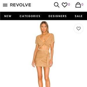 L*SPACE / Revolve Vagabond Set Skirt & Top in Toffee New! (L)